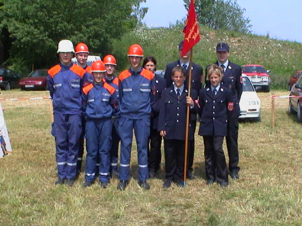 Die Jugendgruppe der Feuerwehr Hüttenbach